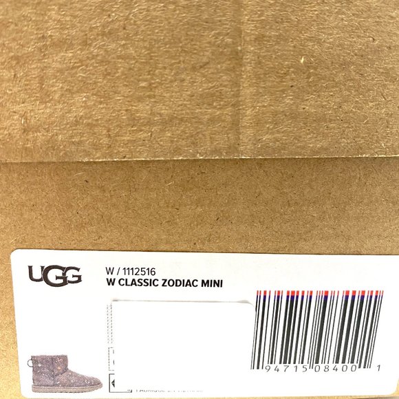 UGG Classic Zodiak Mini Suede Fur Boots Gray W - Picture 8 of 9